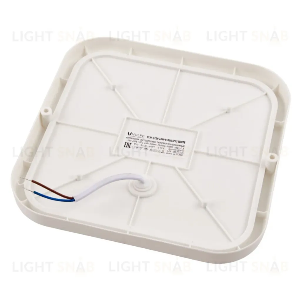 Накладной светильник влагозащищенный Volpe ULW-Q229 24W/6500K IP65 WHITE UL-00013193 ULW-Q229 24W/6500K IP65 WHITE