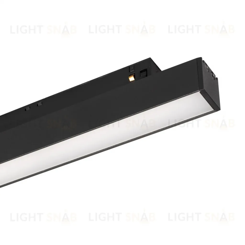 Трековый магнитный светильник Arlight MAG-ORIENT-FLAT-L350-12W Warm3000 (BK, 100 deg, 48V) (IP20 Металл) 049588(1) 049588(1)