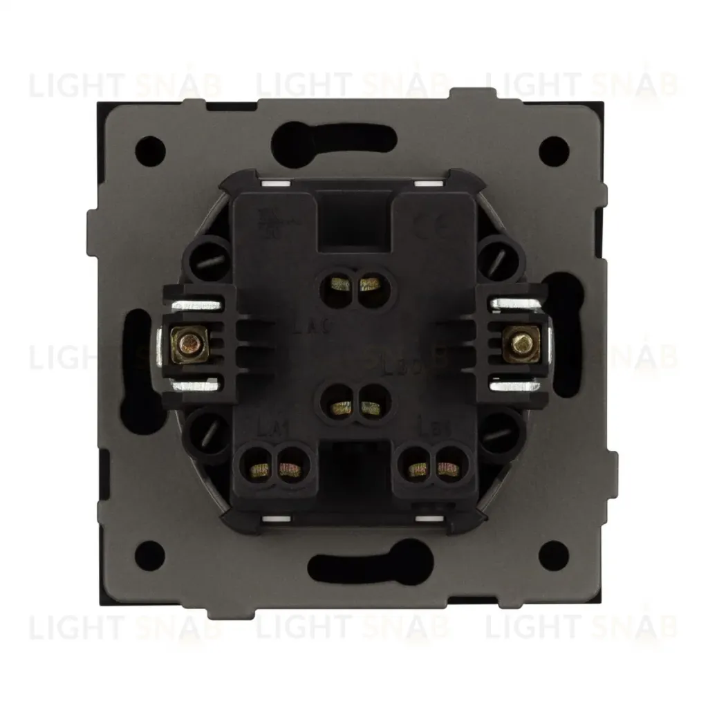 Механизм выключателя двухклавишный непроходной Arlight SWT-TENDO-MK02-PL-GR (230V, 10A) 054060 054060
