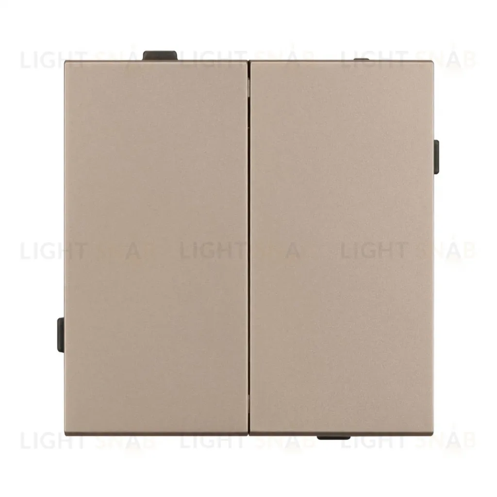 Механизм выключателя двухклавишный непроходной Arlight SWT-TENDO-MK02-PL-GD (230V, 10A) 054061 054061