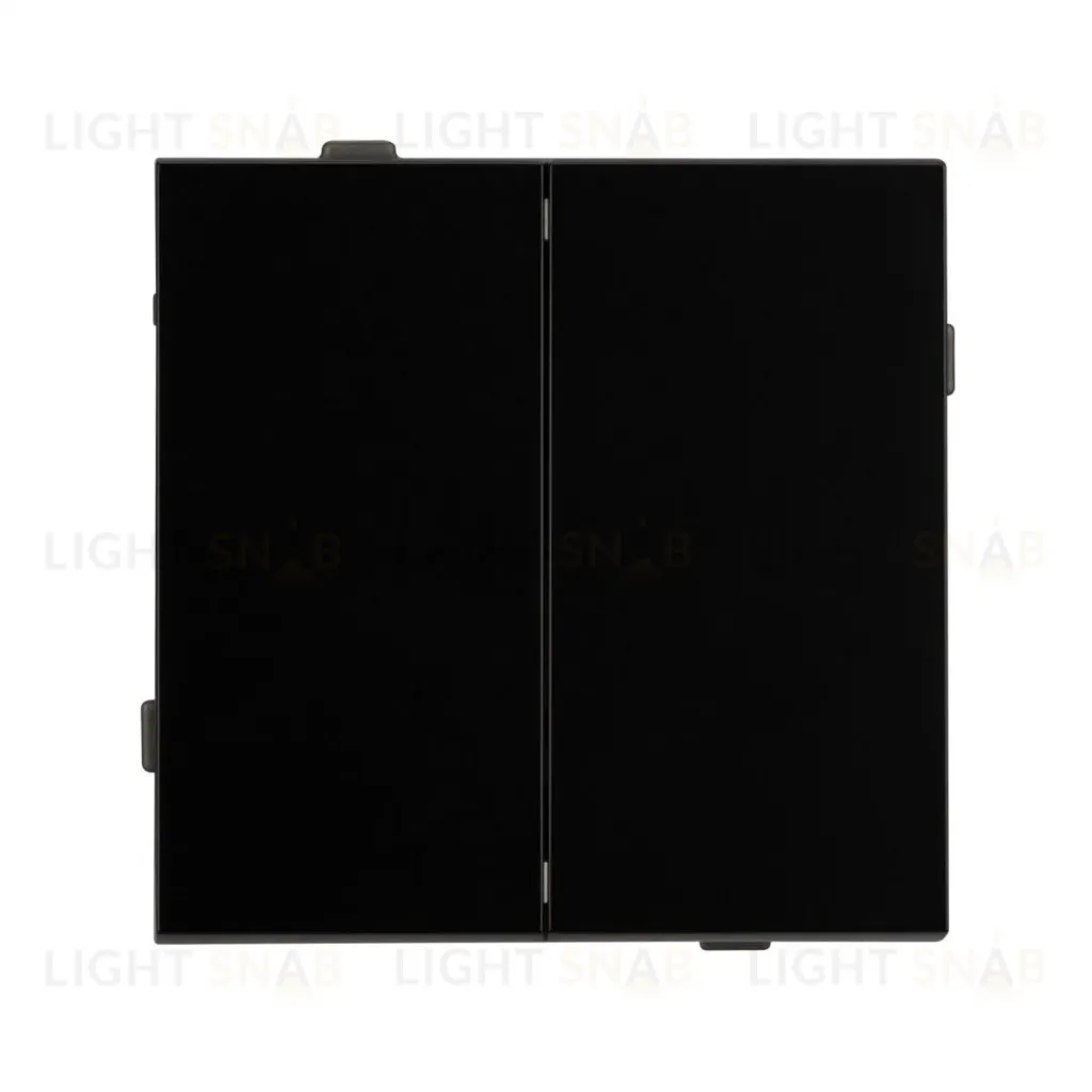 Механизм выключателя двухклавишный проходной Arlight SWT-TENDO-MKP2-PL-BK (230V, 10A) 054067 054067
