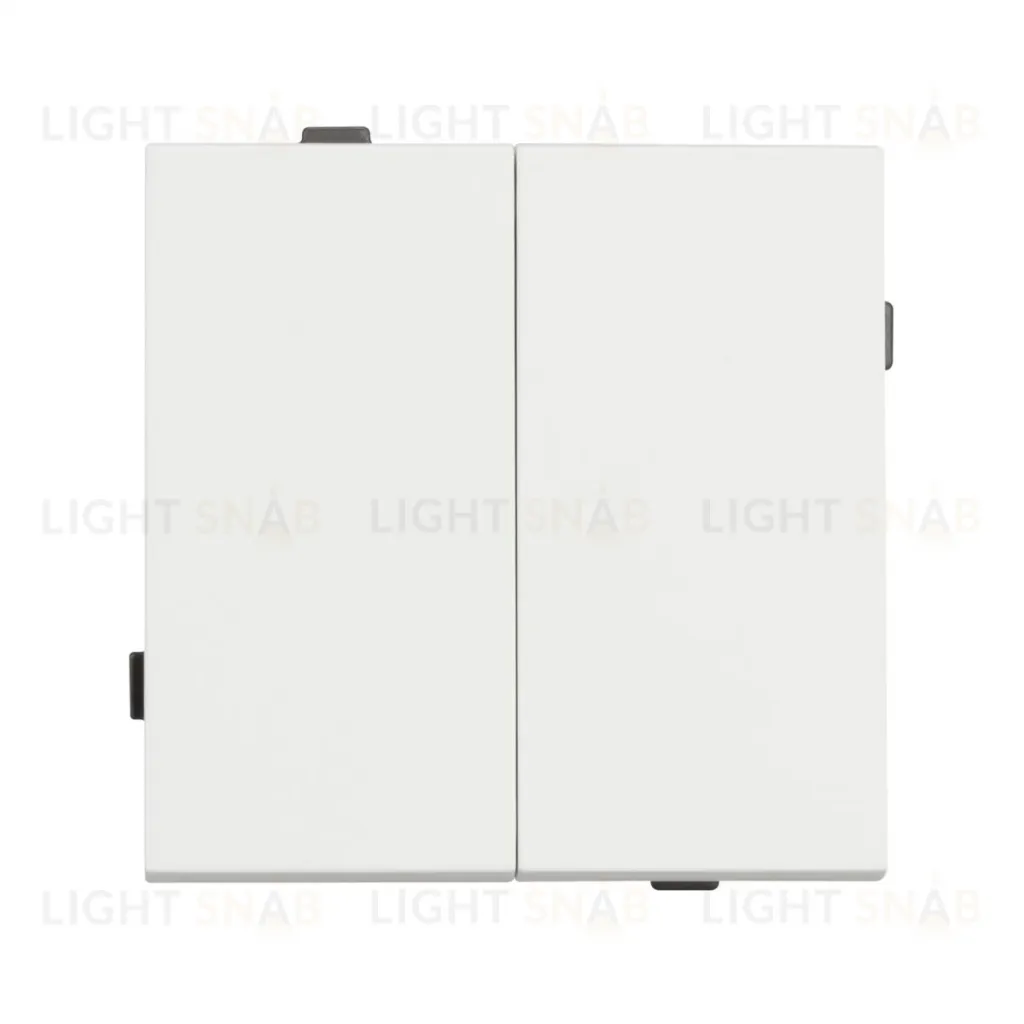 Механизм выключателя двухклавишный непроходной Arlight SWT-TENDO-MK02-SFPL-WH (230V, 10A) 054547 054547