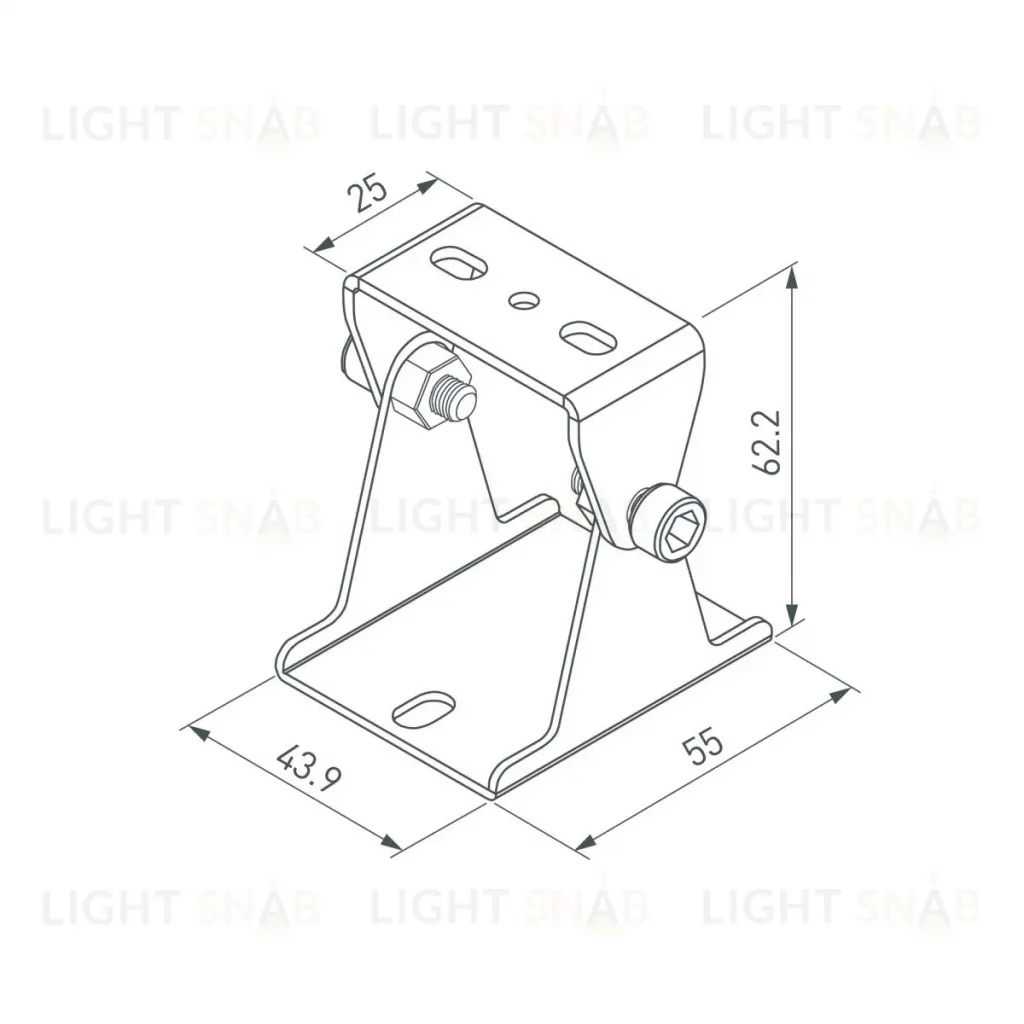 Комплект поворотных держателей для профиля Arlight SL-LINE поворотный (Металл) 059045 059045