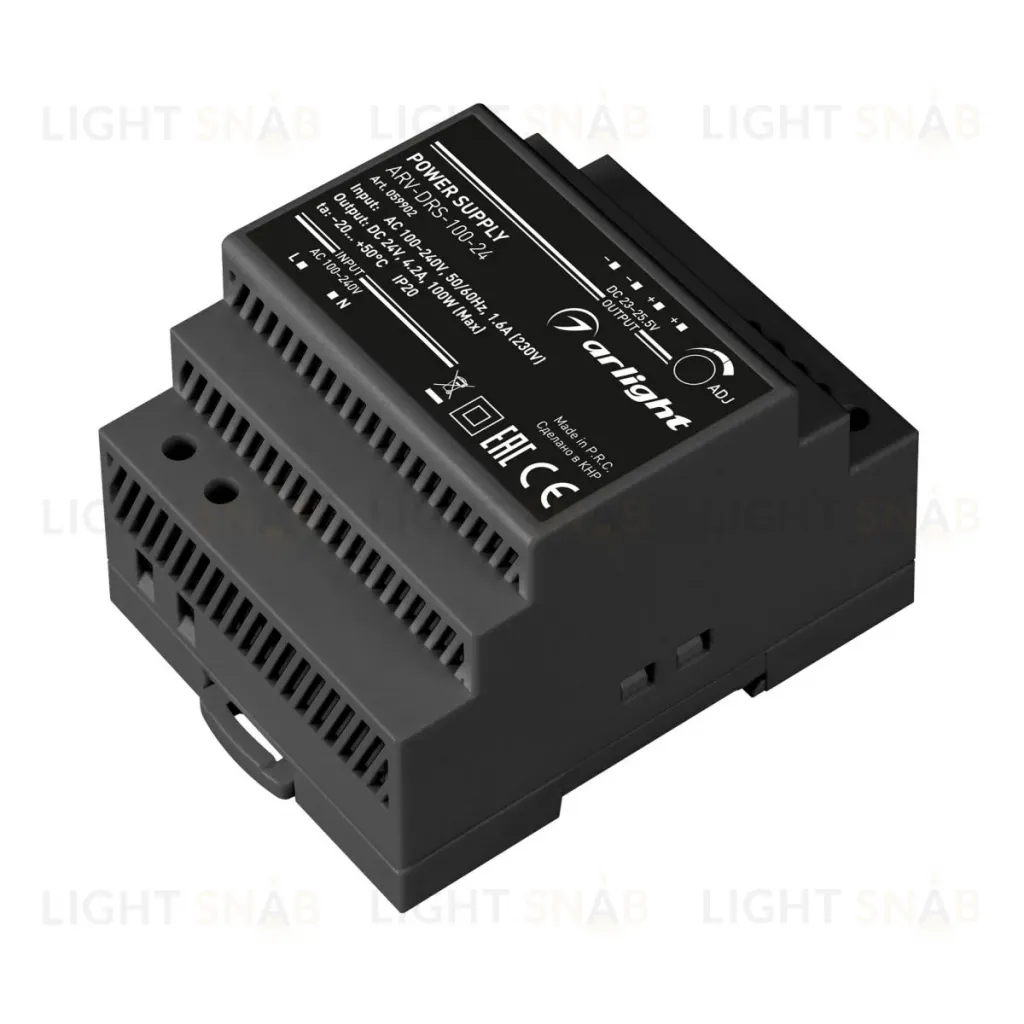 Блок питания Arlight ARV-DRS-100-24 (24V, 4.2A, 100W) (IP20 DIN-рейка) 059902 059902