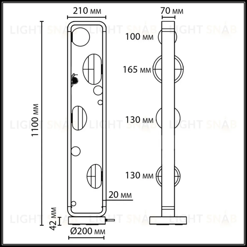 Ландшафтный светильник Odeon Light Nature Luma 5434/4FB 5434/4FB
