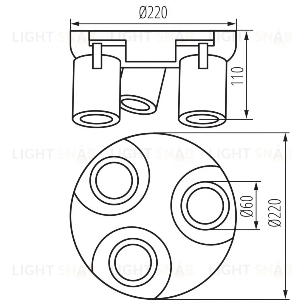 Накладной спот Kanlux Laurin 38963 38963