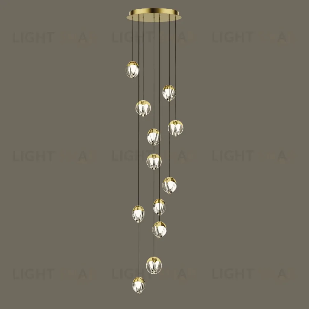 Каскадная люстра Delight Collection MD24001033-12A gold/clear MD24001033-12A gold/clear