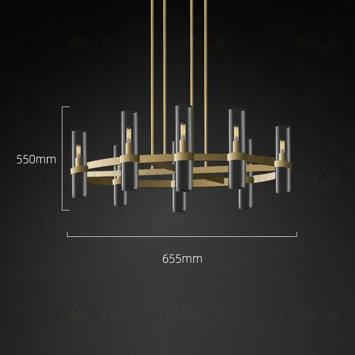 Подвесная люстра Delight Collection Ravelle MT8888-8H antique brass MT8888-8H antique brass