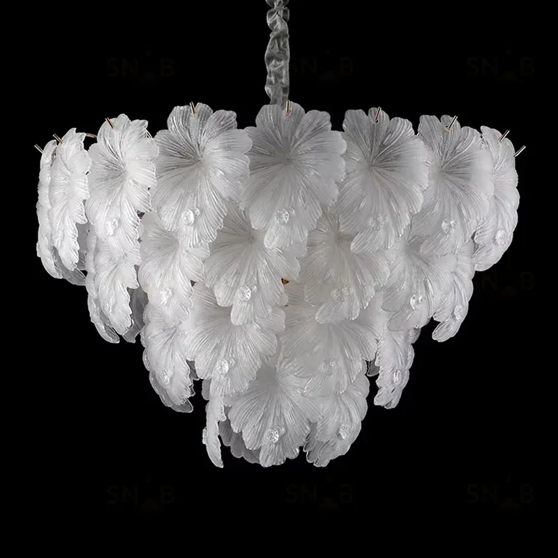 Подвесная люстра Delight Collection Crystal leaf 6302P/D800 gold/white 6302P/D800 gold/white