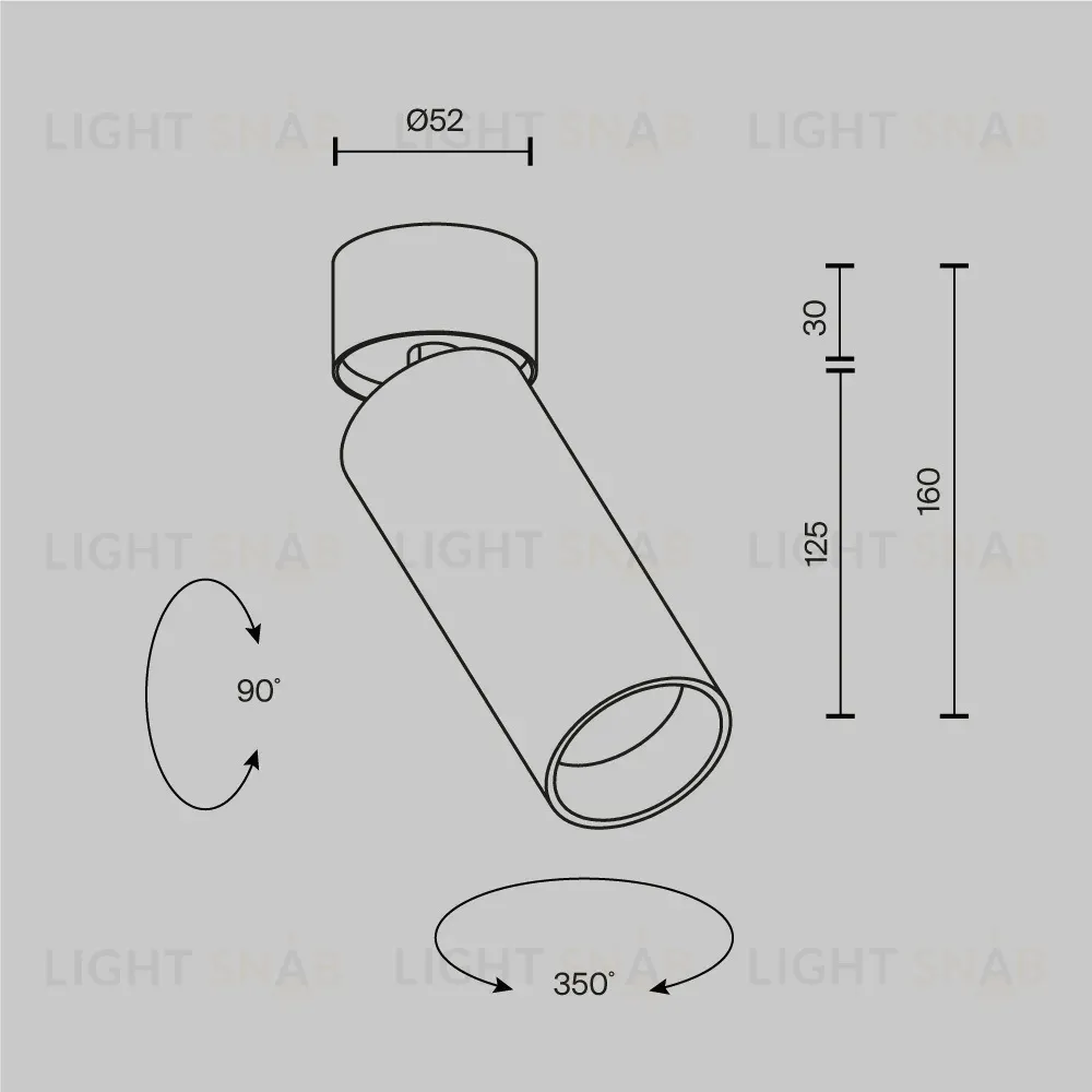 Спот Maytoni Technical Focus Led C055CL-L12W4K-SS-W C055CL-L12W4K-SS-W