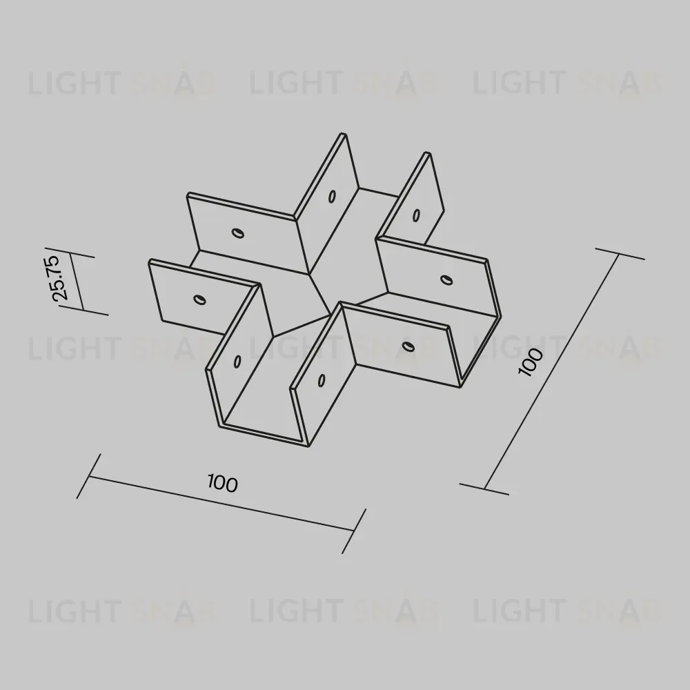 Коннектор X-образный для профиля Maytoni Elasity IP O-TR001-CC-W O-TR001-CC-W