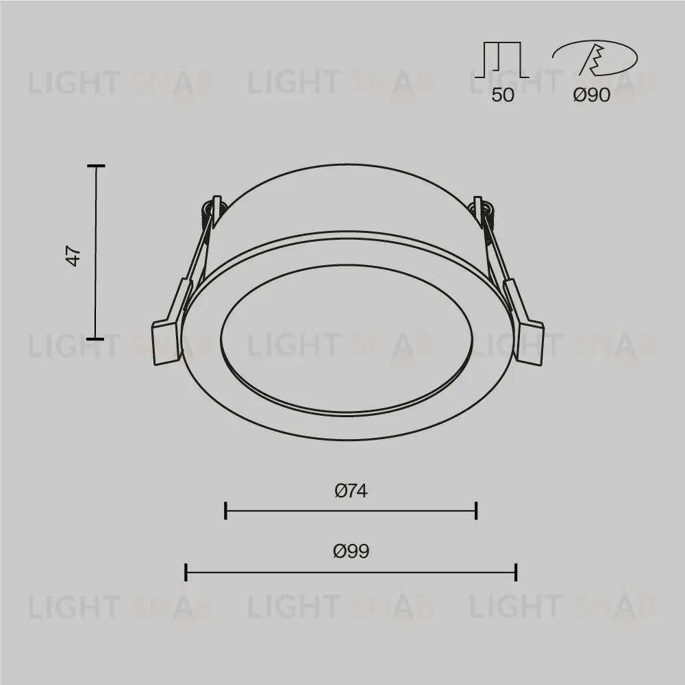 Встраиваемый светильник Maytoni Technical Downlight Orb DL130-GX53-B DL130-GX53-B