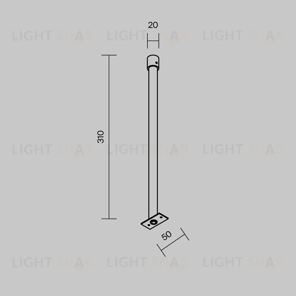 Жесткий подвес для уличной трековой системы Maytoni O-TR001-HL-W300 O-TR001-HL-W300