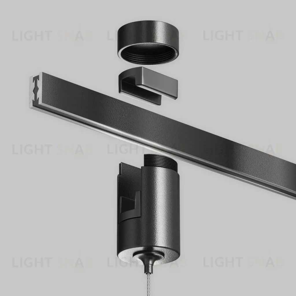 Коннектор с тросовым подвесом для магнитного шинопровода Maytoni Technical Tau Flarity TRA154SW-1B TRA154SW-1B