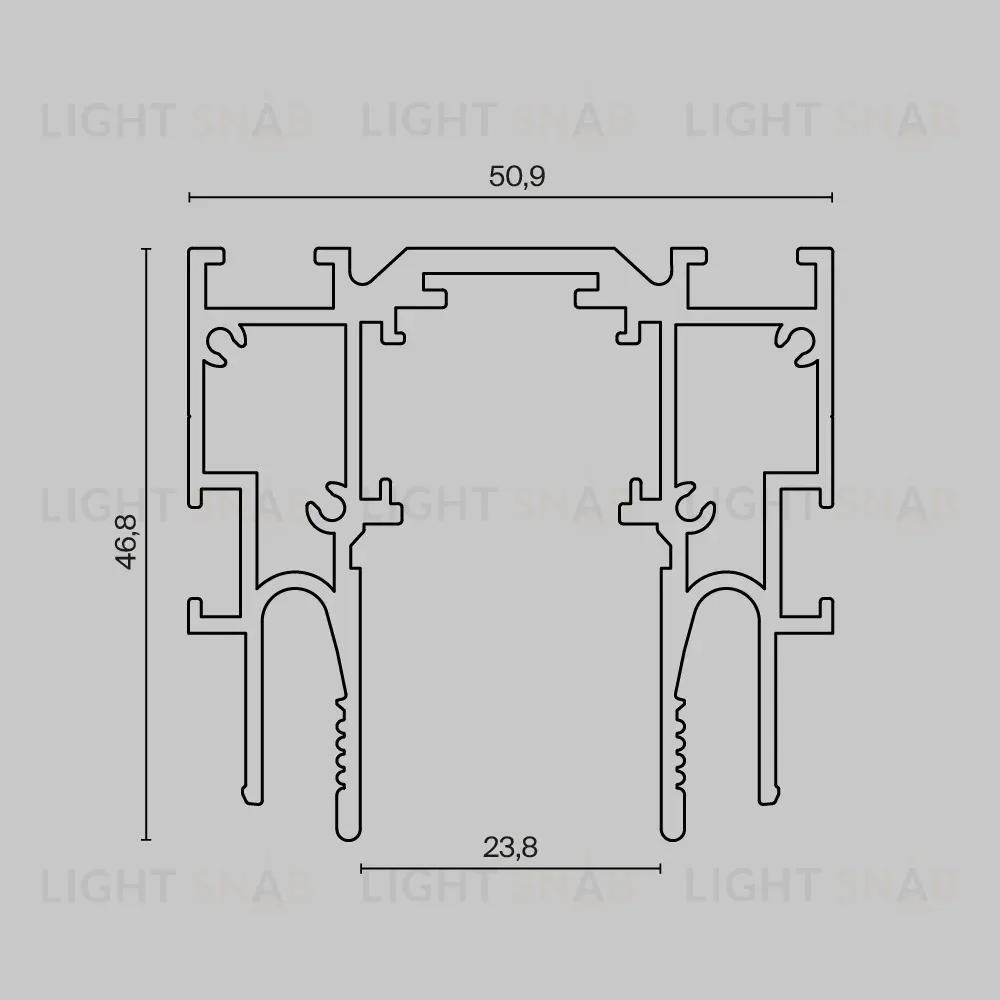 Шинопровод магнитный для монтажа в натяжной потолок Maytoni Technical Exility ClipLine TRX034-SCCL-422B TRX034-SCCL-422B