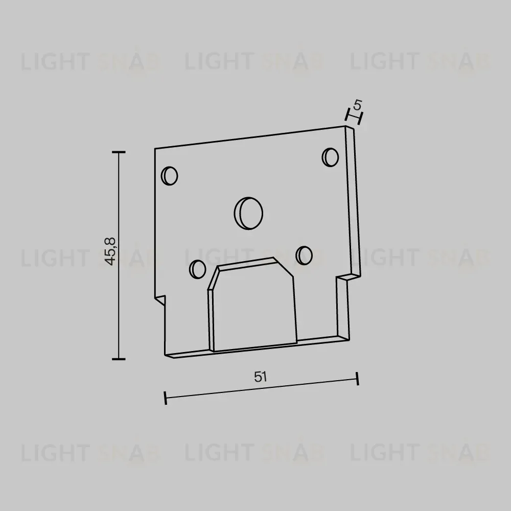 Торцевая заглушка для магнитного шинопровода потолок Maytoni Technical Exility ClipLine TRA034EC-SCCL-42B TRA034EC-SCCL-42B