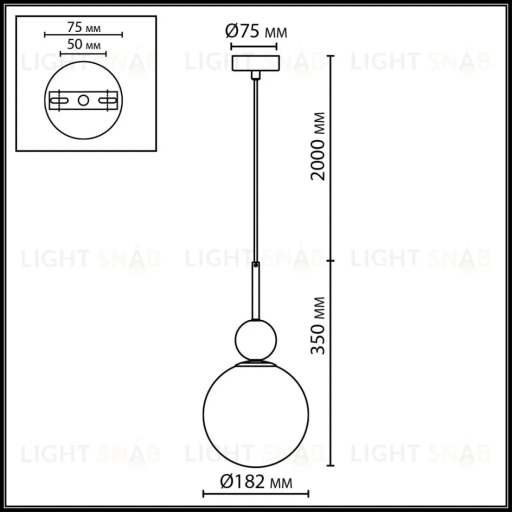 Подвесной светильник Odeon Light Midcent Lolla 4361/1A 4361/1A