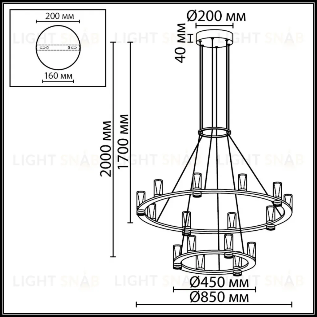 Подвесная люстра Odeon Light Hightech Defance 7144/110L 7144/110L