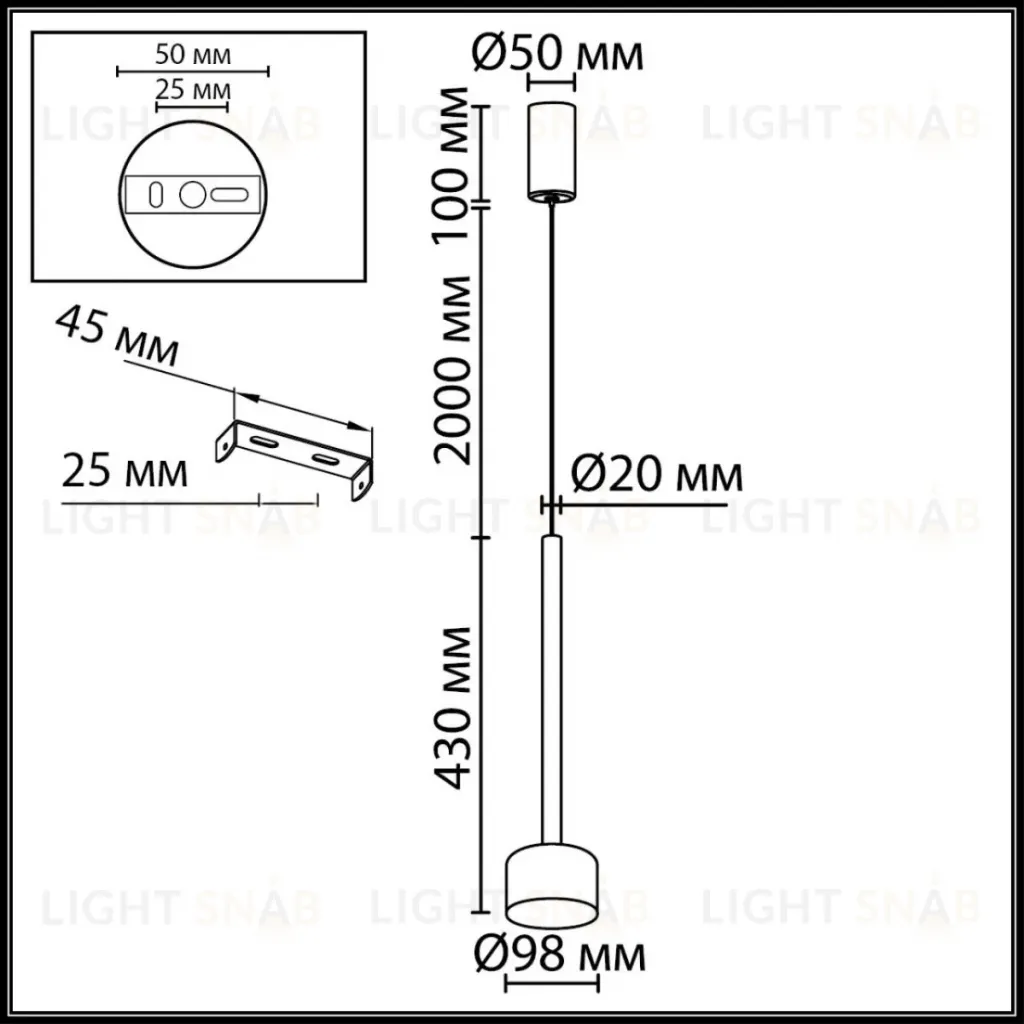 Подвесной светильник Odeon Light Hightech Laslo 7151/10L 7151/10L