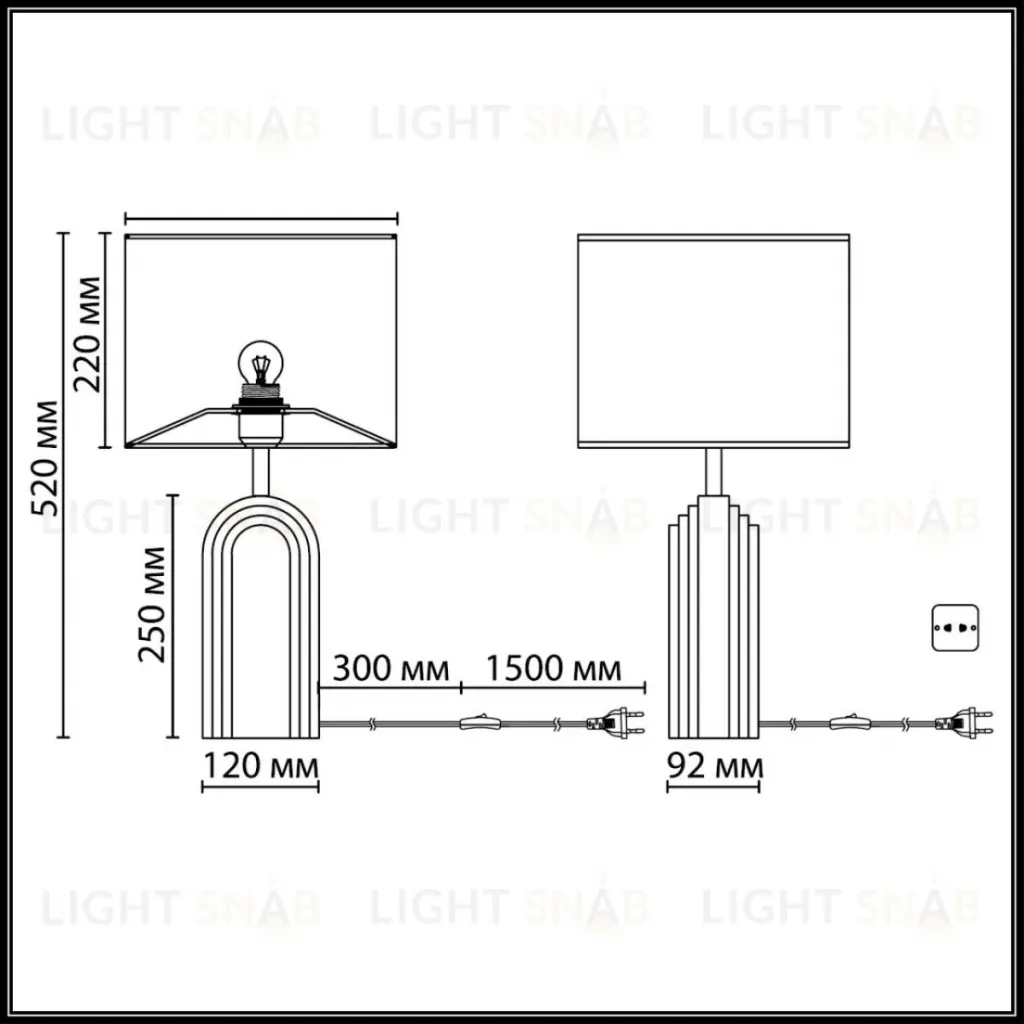 Настольная лампа Odeon Light Midcent Ondulato 7172/1T 7172/1T
