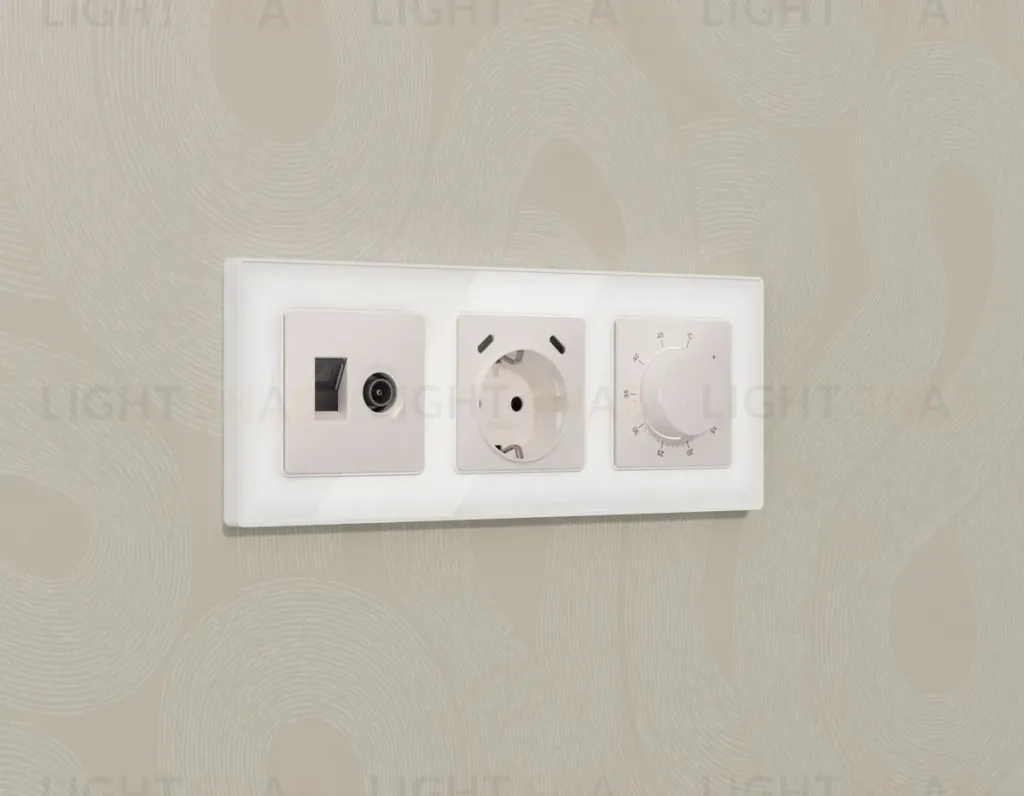 Комплект механизма электрической розетки 2USB С+C 20W Ambrella Volt MA210510 (быстрая зарядка) с/з на винтовых зажимах 16A-250V Alfa Жемчуг Quant MA210510