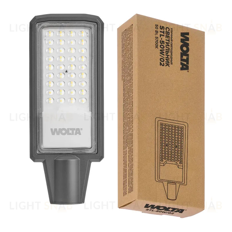 Уличный консольный светильник WOLTA STL-50W/02 50Вт 5700К IP65 5000лм STL-50W/02