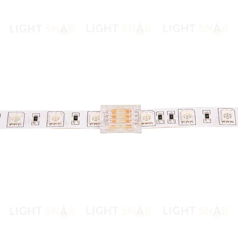 Коннектор последовательный для ленты SMD RGB шириной 10мм, комплект 3шт WOLTA WLS-4PIN-RGB-10MM-I WLS-4PIN-RGB-10MM-I