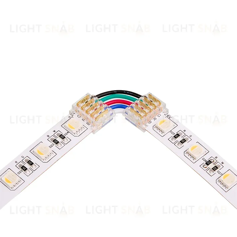 Коннектор угловой для ленты SMD RGB шириной 12мм, комплект 3шт WOLTA WLS-5PIN-RGBW-12MM-L WLS-5PIN-RGBW-12MM-L