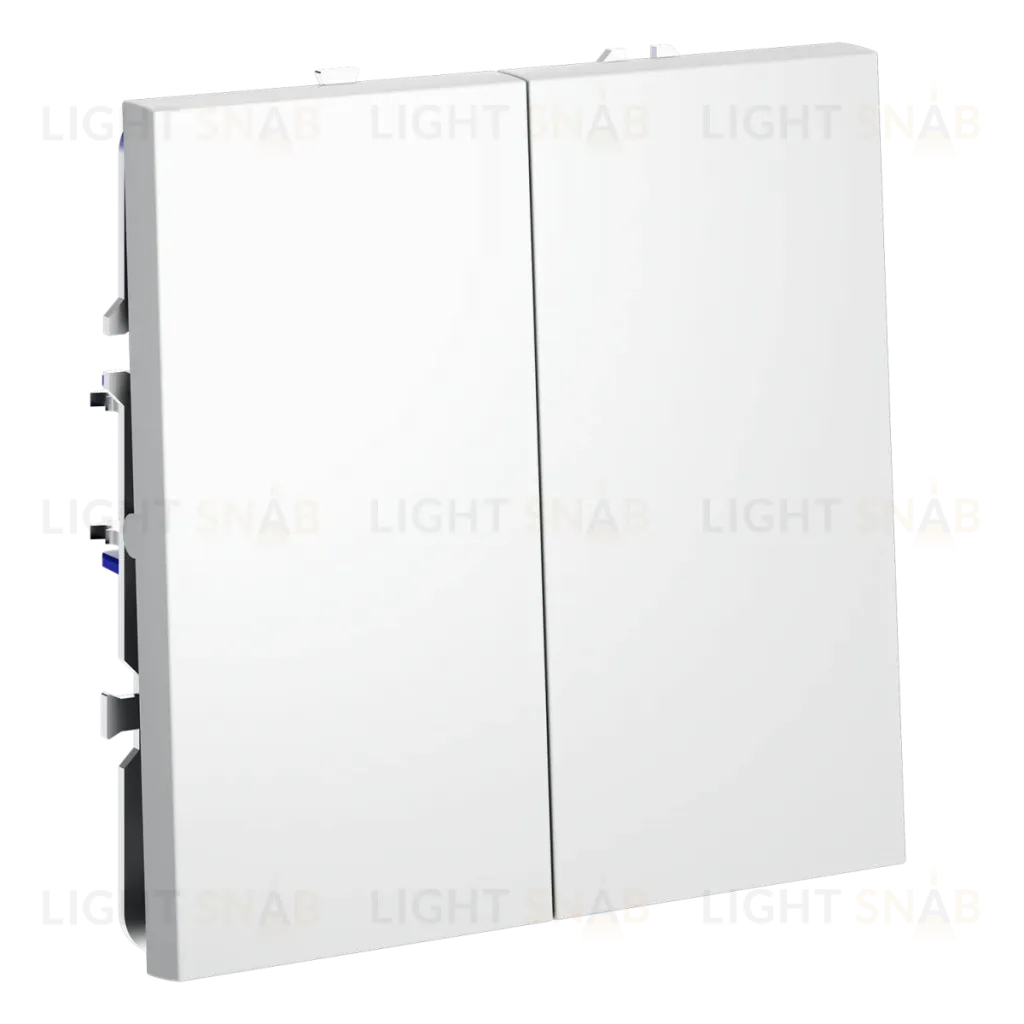 Перекрестный переключатель двухклавишный встраиваемый VOLTUM S70 VLS020502 (белый матовый) VLS020502