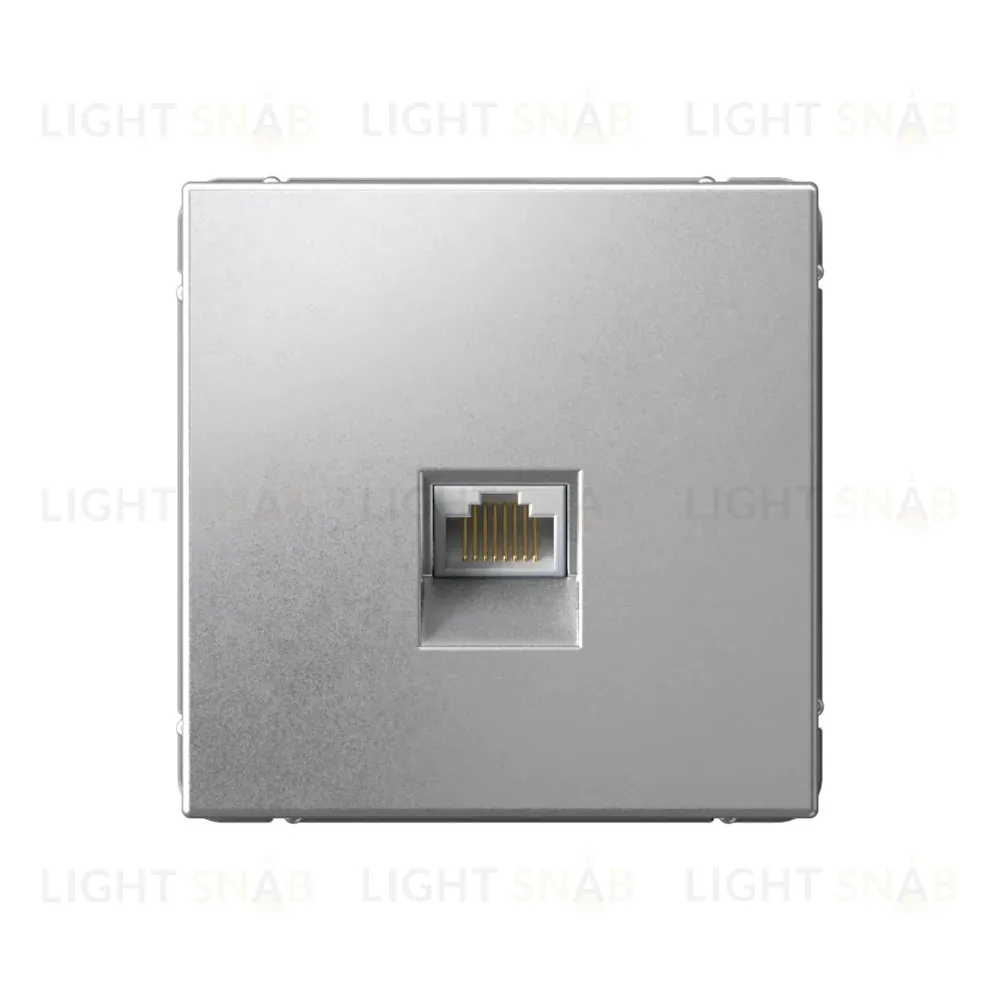 Розетка компьютерная RJ45, кат. 5е, механизм Systeme Electric ArtGallery Алюминий GAL000383 GAL000383