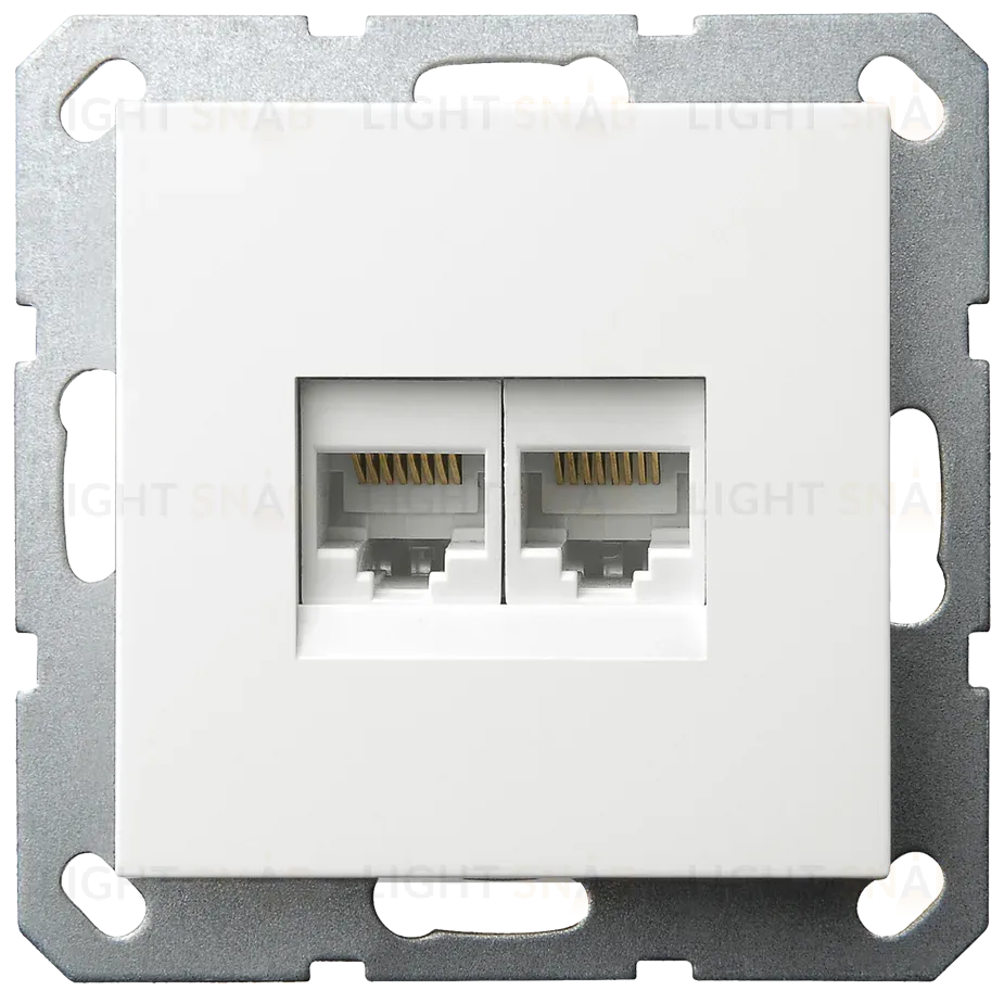 Розетка компьютерная двойная Jasmart RJ46 6 кат G6108W G6108W