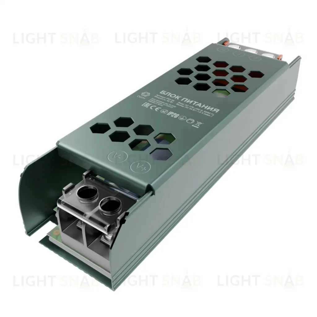 Блок питания OGM 24В, 40Вт, 175-240В, 1,6А, IP20 PS3-56 PS3-56