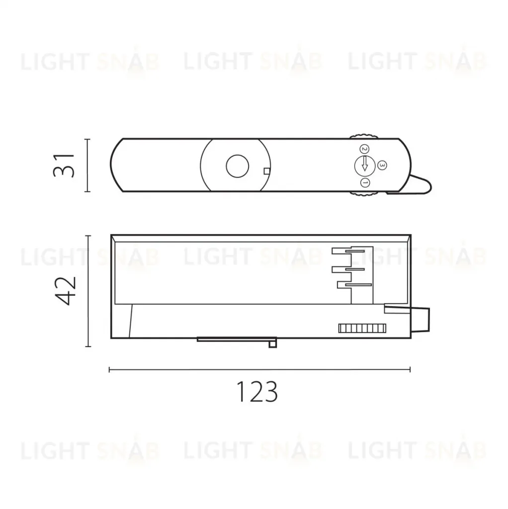 Адаптер с драйвером с DIP-switch для трековой системы Quattro Lightstar 594037 594037