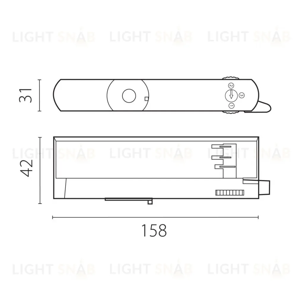Адаптер с драйвером с DIP-switch для трековой системы Quattro Lightstar 594047 594047