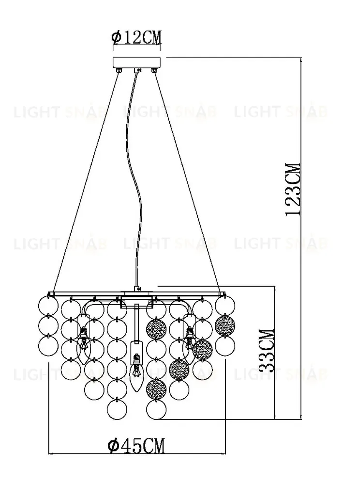 Подвесная люстра Arte Lamp Pipirima A4100LM-6CC A4100LM-6CC