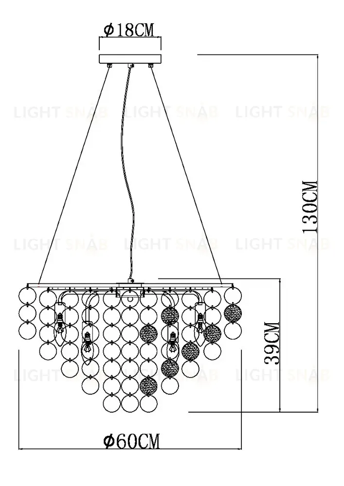 Подвесная люстра Arte Lamp Pipirima A4100LM-8CC A4100LM-8CC