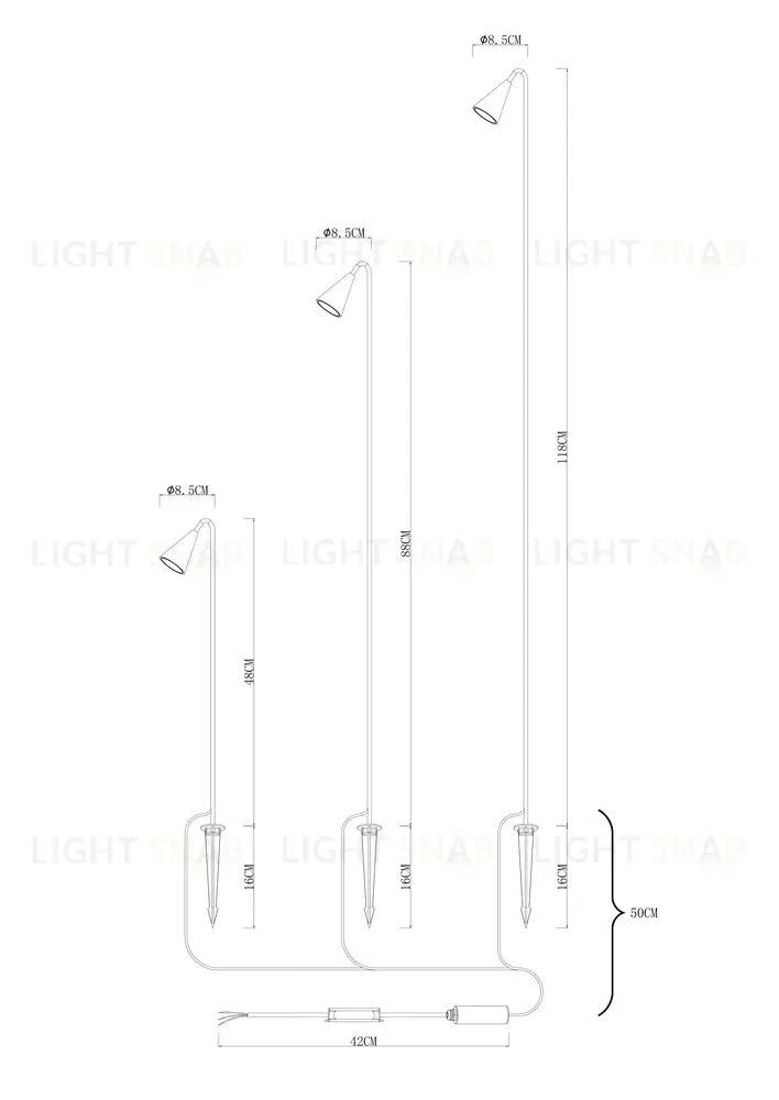 Ландшафтный светильник Arte Lamp Muliphein A1084PA-3BK A1084PA-3BK