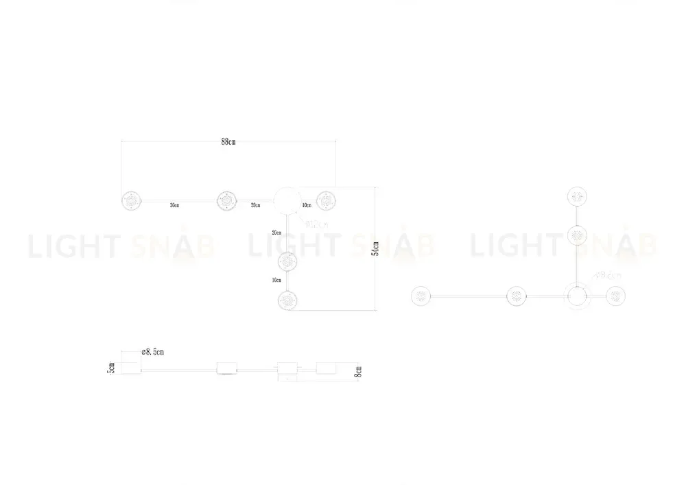 Потолочные люстры Arte Lamp Tracy A1527PL-5BK A1527PL-5BK
