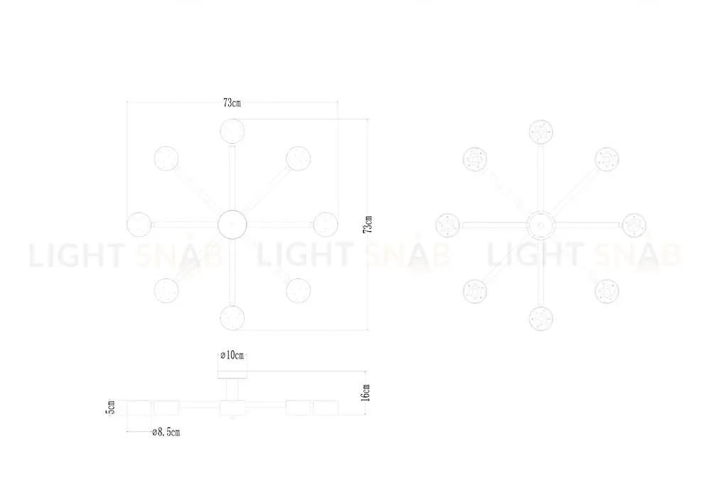 Потолочные люстры Arte Lamp Tenda A1624PL-8WH A1624PL-8WH