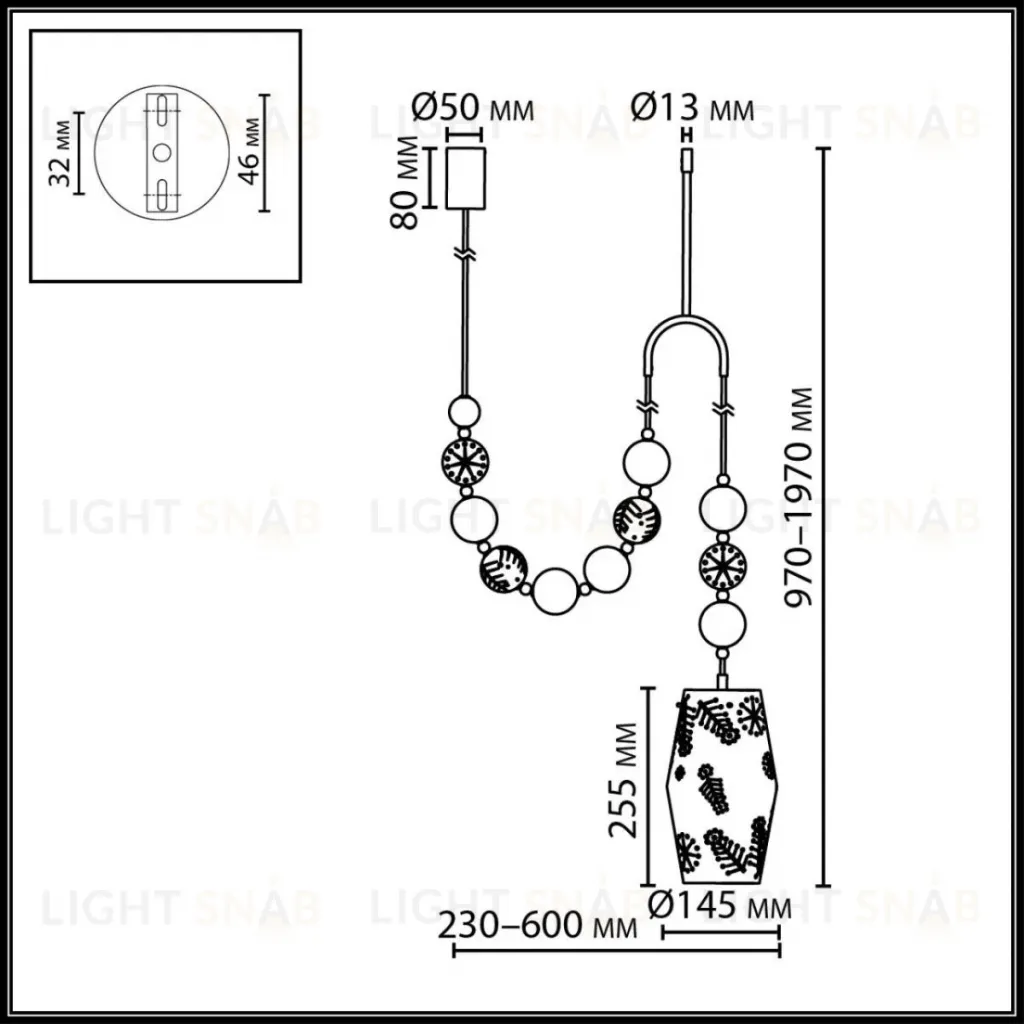 Подвесной светильник Odeon Light Pendant Karelia 5444/1B 5444/1B