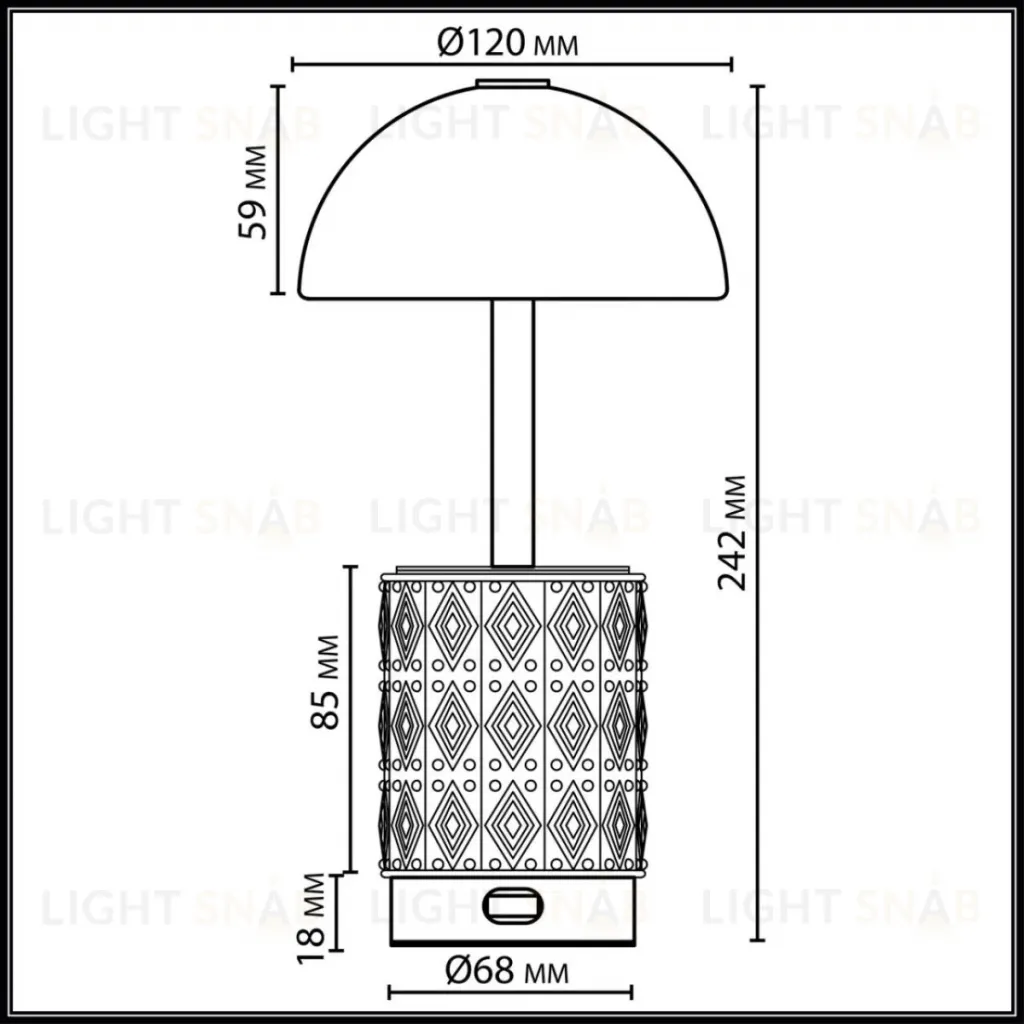 Настольная лампа беспроводная Odeon Light L-Vision Lulu 5453/3TL 5453/3TL