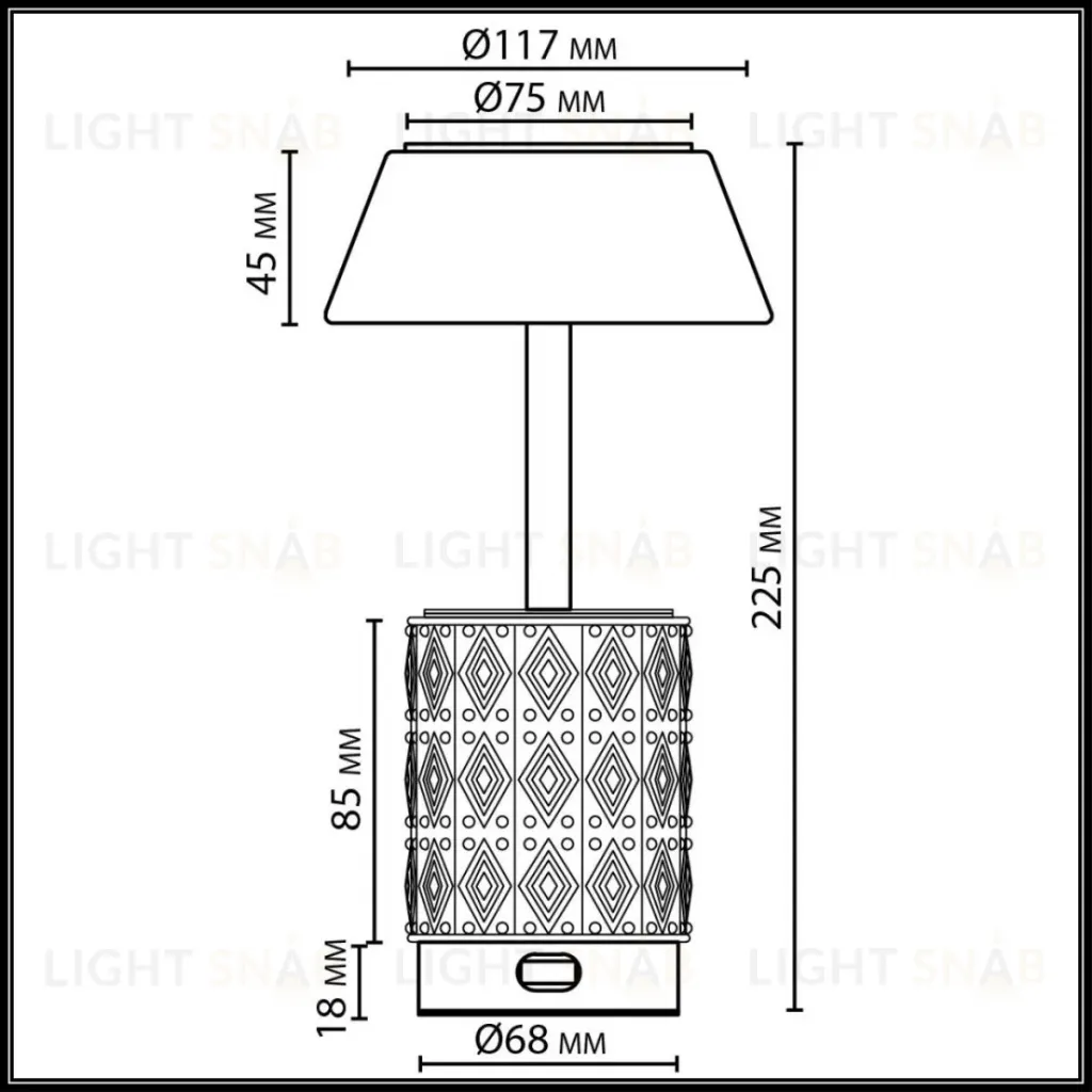 Настольная лампа беспроводная Odeon Light L-Vision Lulu 5454/6TL 5454/6TL