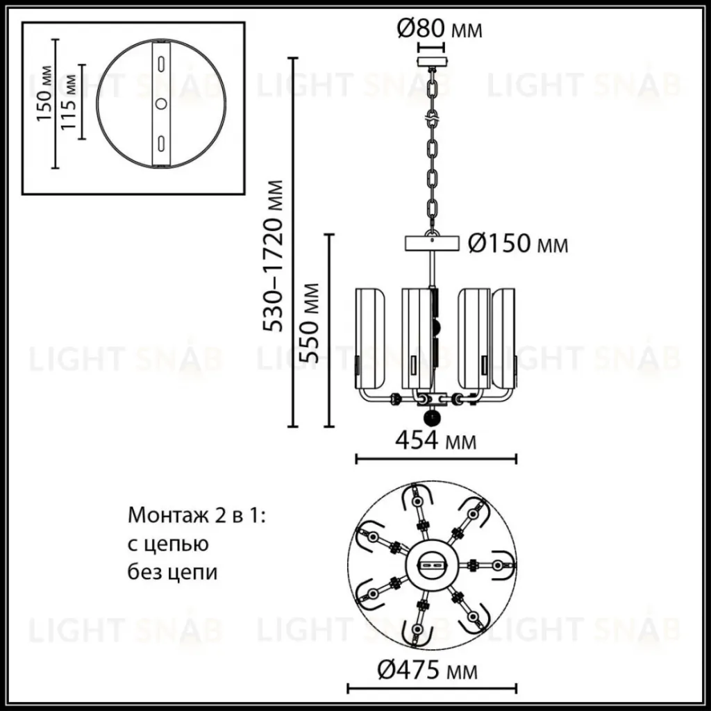 Подвесная люстра Odeon Light Modern Lion 5467/35L 5467/35L