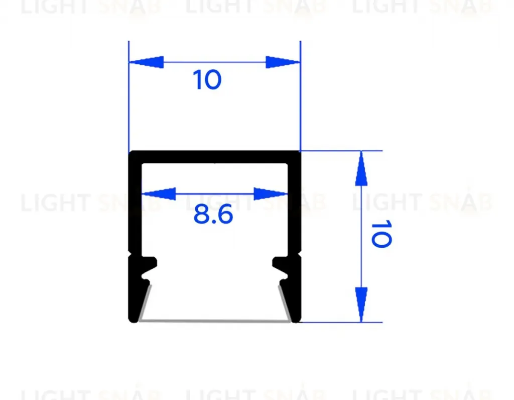 Профиль накладной для светодиодной ленты до 8мм Ambrella Light Illumination GP1650AL GP1650AL