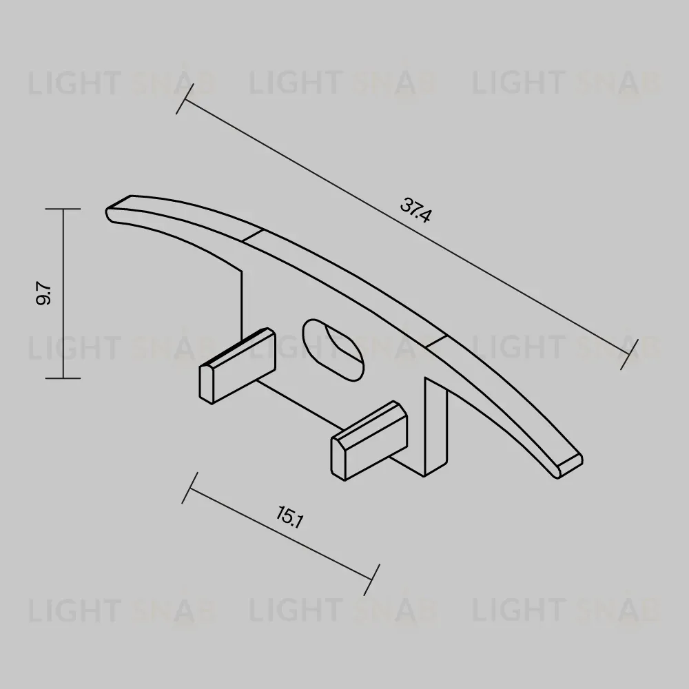 Комплект заглушек (для профиля ALM-3710-B-2M) 2 шт Maytoni Led Strip  642086 642086