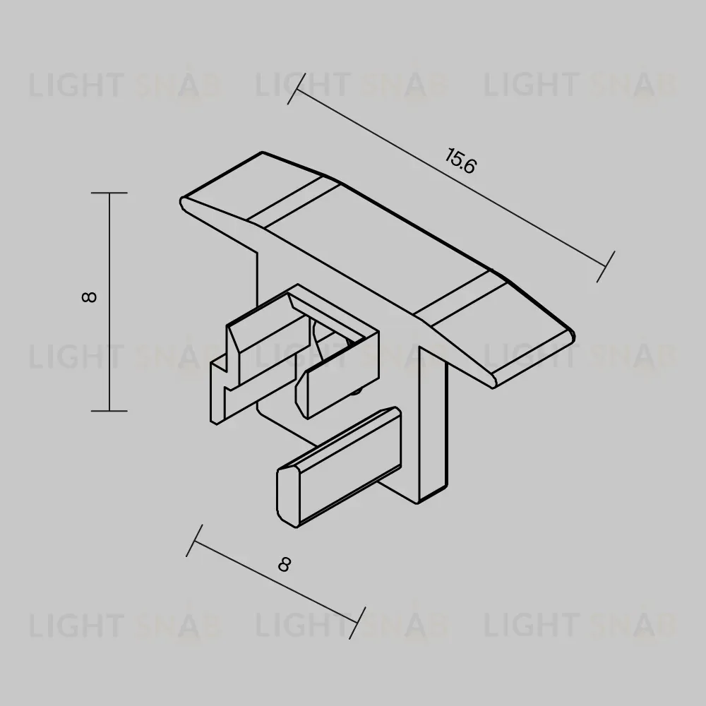 Комплект заглушек (для профиля ALM-0808-S-2M) 2 шт Maytoni Led Strip  642084 642084
