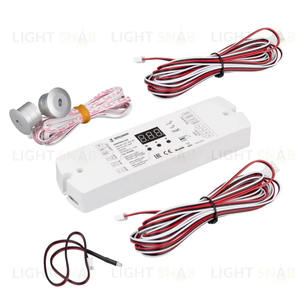 Контроллер лестничный Arlight SMART-SPI-302-82-2G-SH-PS-SUF (12-24V, TUYA Wi-Fi, 2.4G) (IARL, IP20 Пластик) 046485 046485