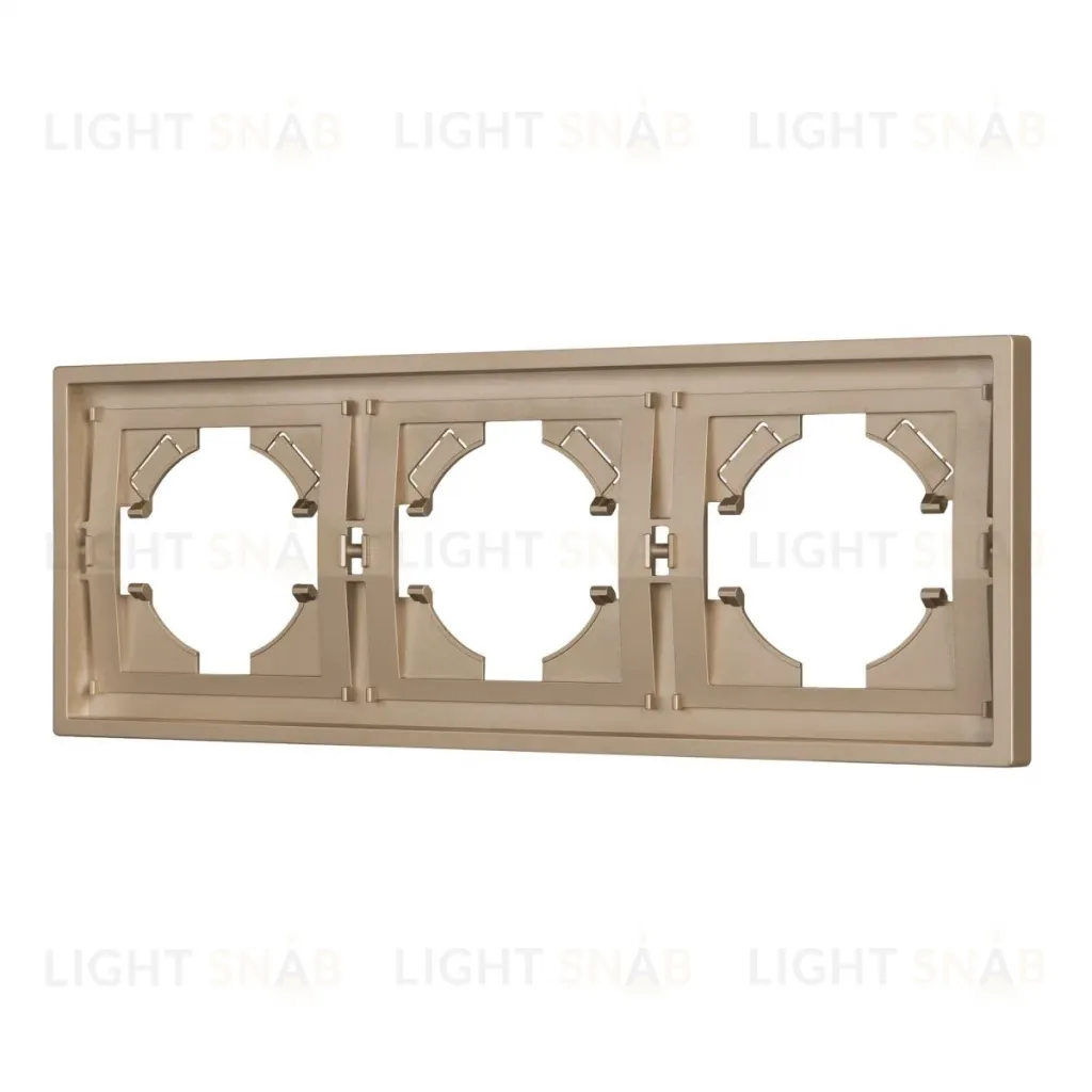 Рамка пластиковая на 3 поста Arlight FRM-TENDO-PL-3-GD 053846 053846