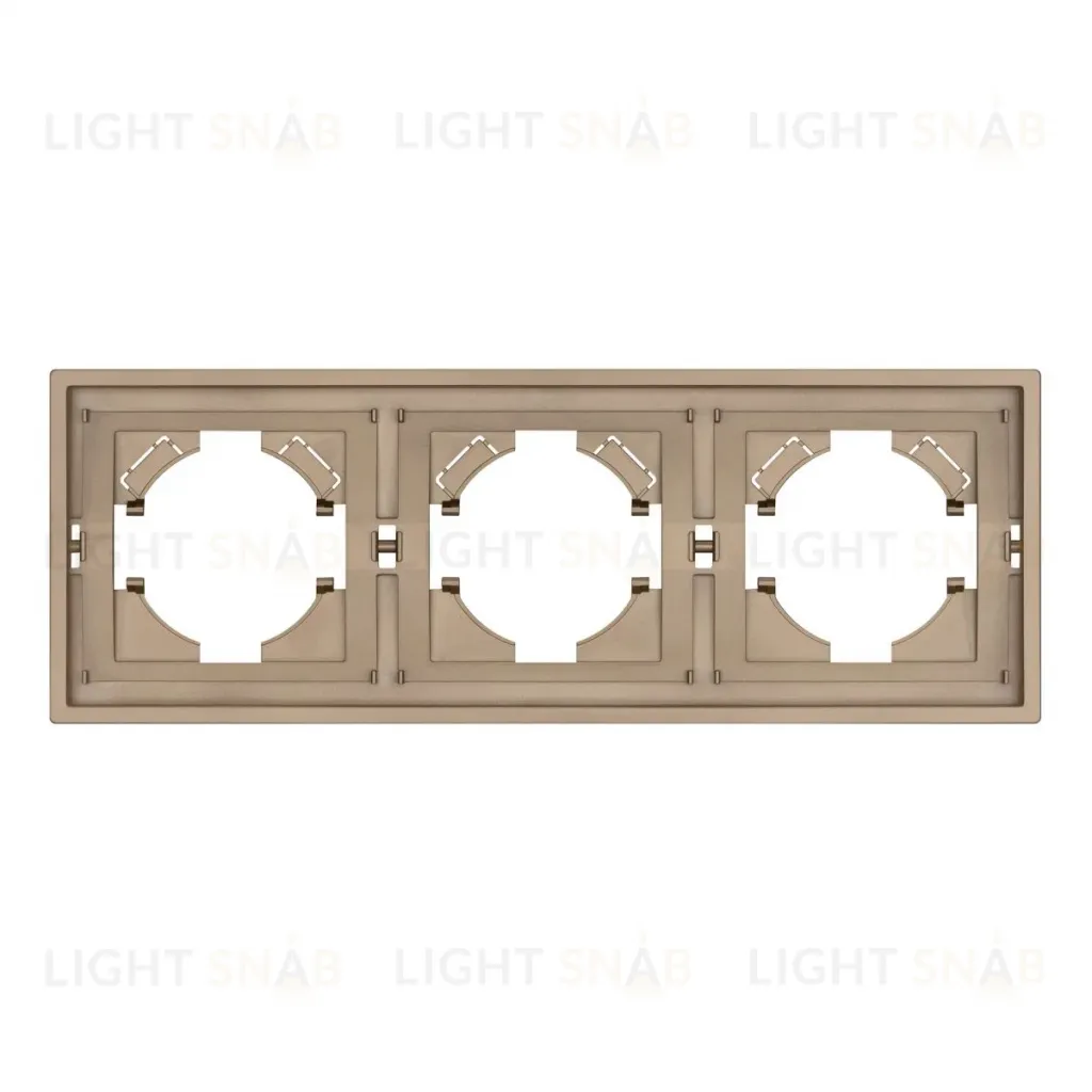 Рамка пластиковая на 3 поста Arlight FRM-TENDO-PL-3-GD 053846 053846