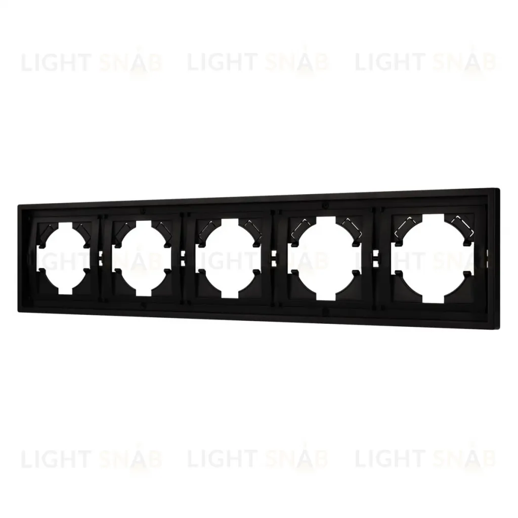 Рамка пластиковая на 5 постов Arlight FRM-TENDO-PL-5-BK 053852 053852